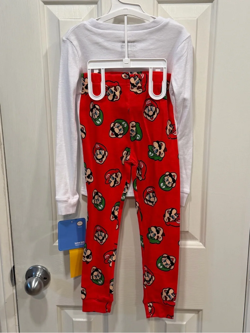 Nintendo White, Red & Green Mario Luigi Kids Pajama Set
